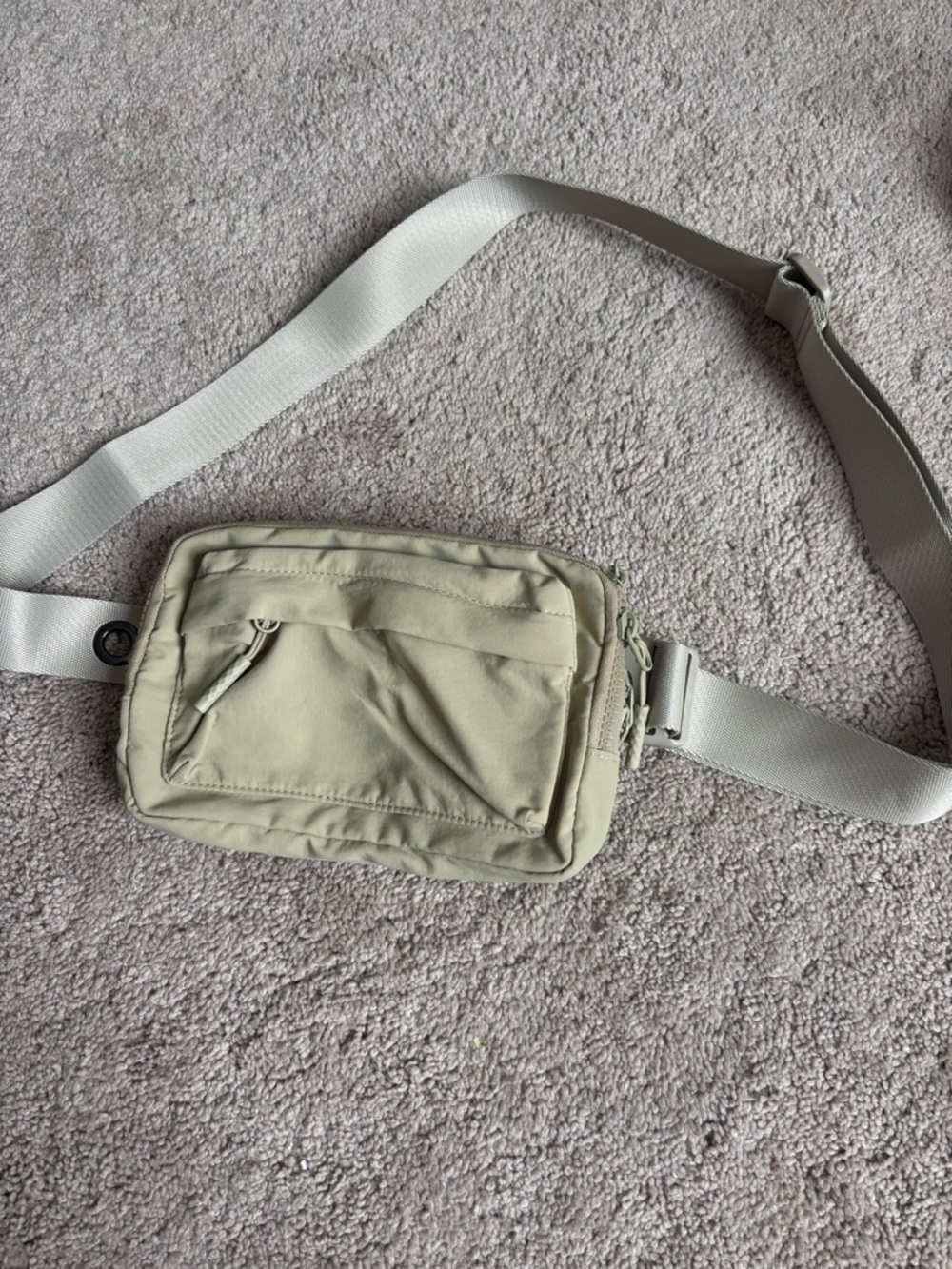Iris and rainbow multi pocket Neutral Beige Crossbody Bag